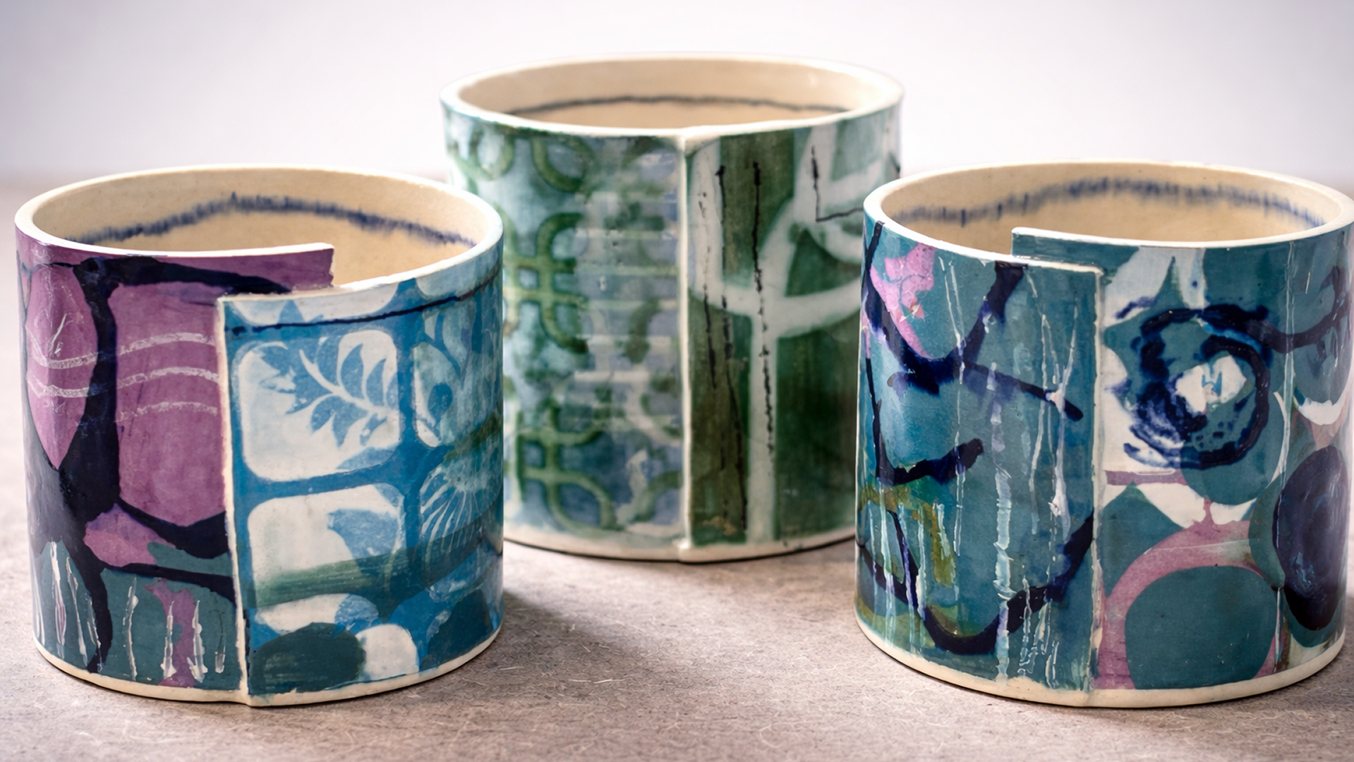 Three ceramic vessels